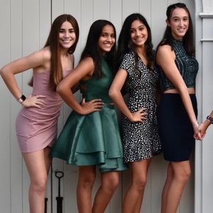 green homecoming dress